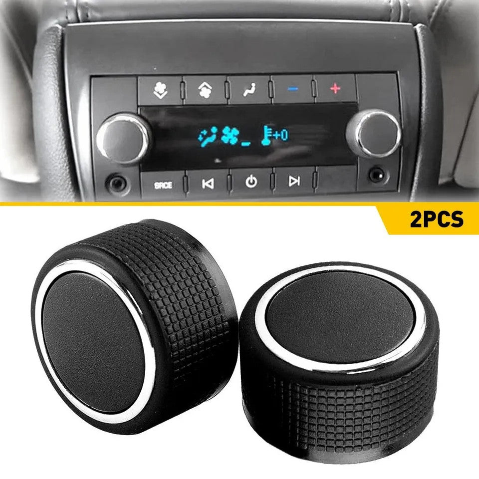 2pcs Rear Control Knobs For Radio 2007 - 2013 for Chevrolet Suburban Tahoe for GMC for Yukon