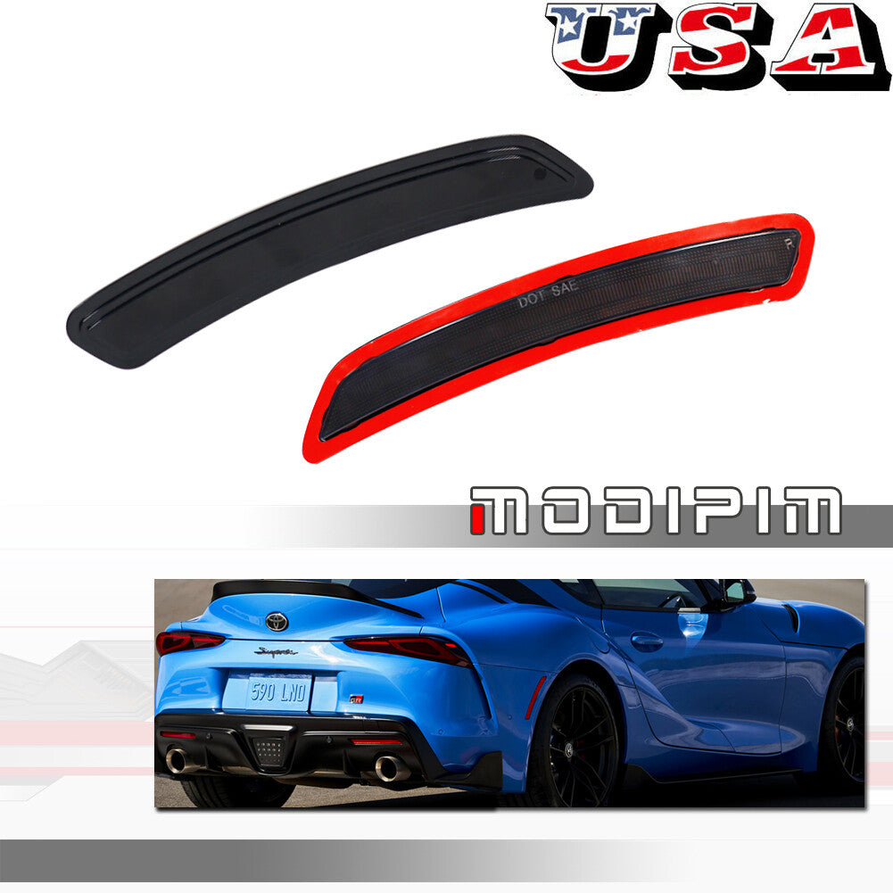Black lens rear fender side marker reflector 1 pair suitable for 2020-2022 for Toyota GR Supra