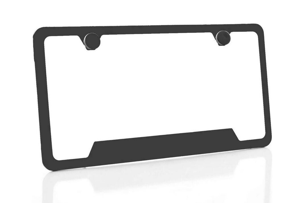 Car license plate frame cover with powder coating matte black finish suitable for Chevrolet