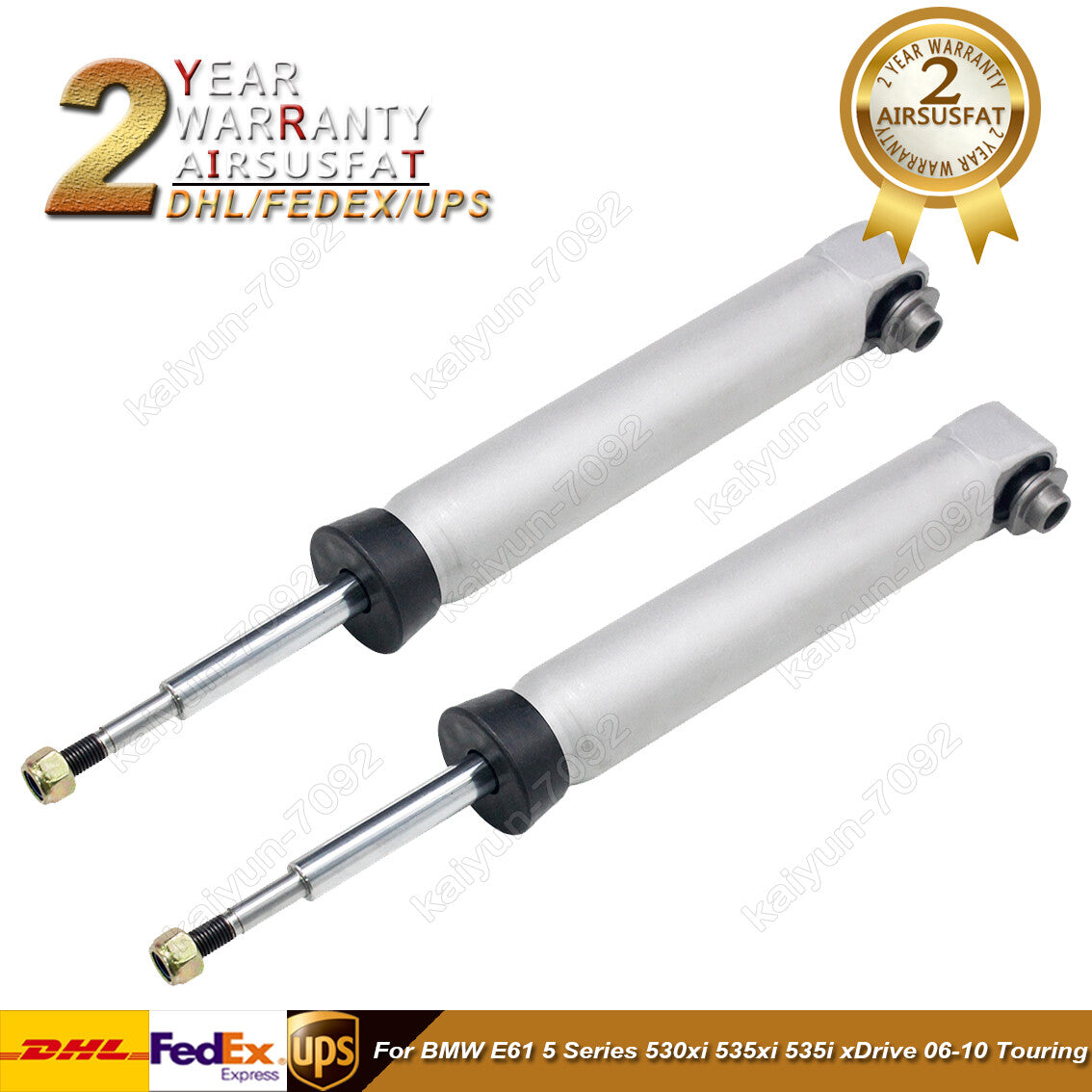 2x Rear Shock Absorber Struts for BMW E61 5 Series Touring 2006-2010 33526766585