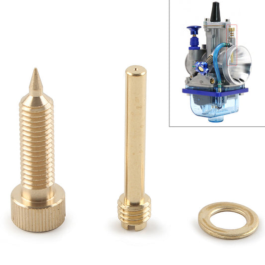 For PWK 21 24 26 28 30 32 34mm Copper Carburetor Carb Main Jet Adjustable Screw