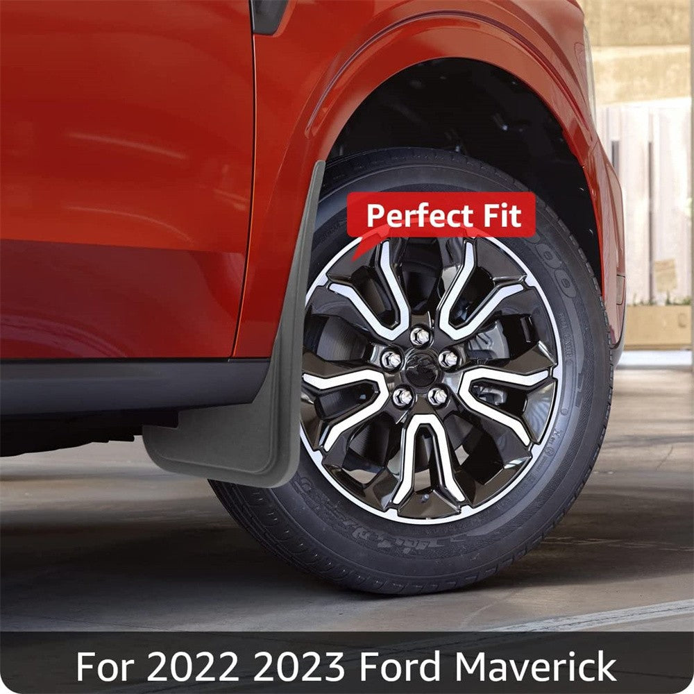 Car Front Rear Guard Mud Guards Splash Set Black for Ford Maverick 2022-2023