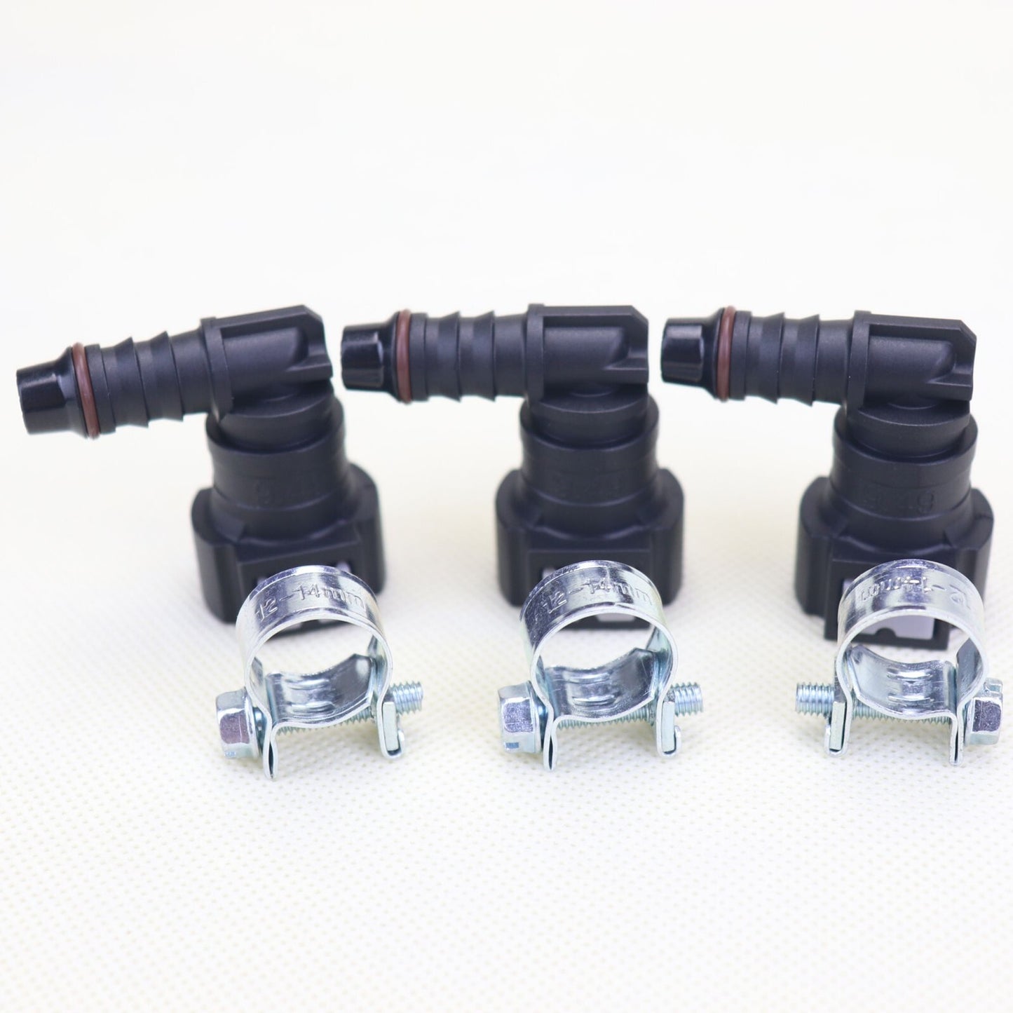 3-pack 90 Deg elbow SAE 9.49 fuel line quick release connector nylon hose ID 5/16