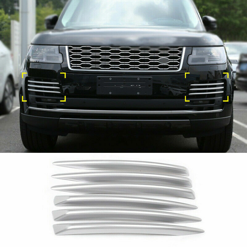 for Range Rover L405 2013-2017 Silver Car Front Fog Light Lamp Strip Trim Cover