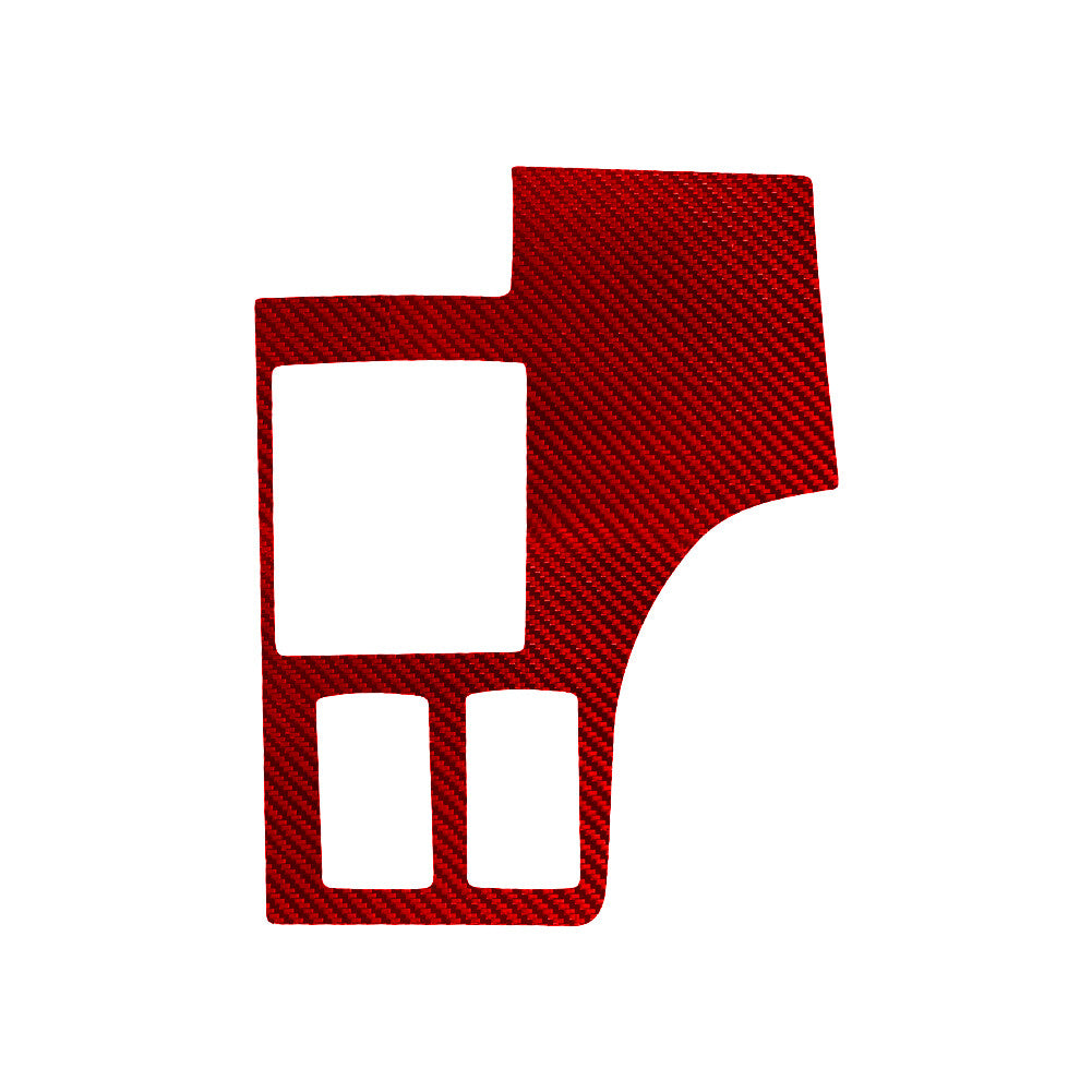 for Toyota Hilux Red Carbon Fiber Interior Dark Light Control Cover Trim