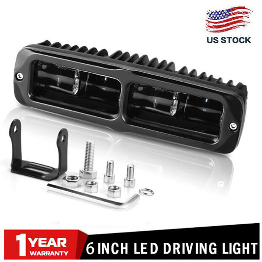 6inch White LED Work Driving Light Bar Spot Pods Fog Lamp Offroad SUV ATV Truck