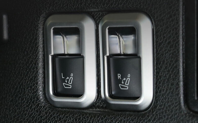 for Benz 2017-2019 GLS ABS Silver Central Console Multimedia Mouse Cover 2pcs