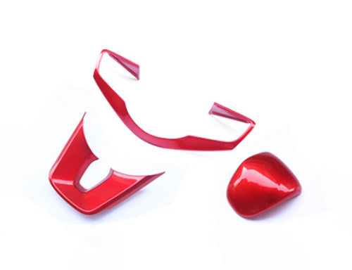 For 2019 ~2023 for KIA Forte Cerato RED Steering wheel+Gear Lever Shift Knob Cover
