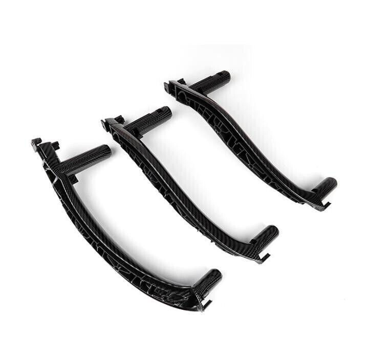 for BMW X5 X6 2014-2018 ABS Carbon Fiber Interior Door Handle Cover Trim 3PCS