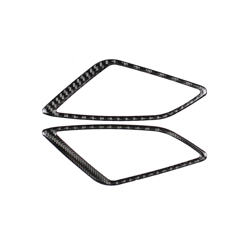 2x Carbon Fiber Dashboard Air Vent Outlet Cover Trim for Mazda 3 Axela 2014-2018