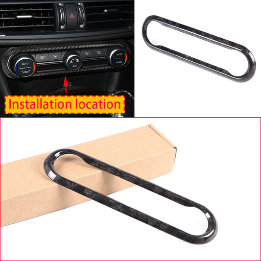 Air Condition Switch Trim for Alfa Romeo Giulia for Stelvio 2017+Forged Carbon Fiber