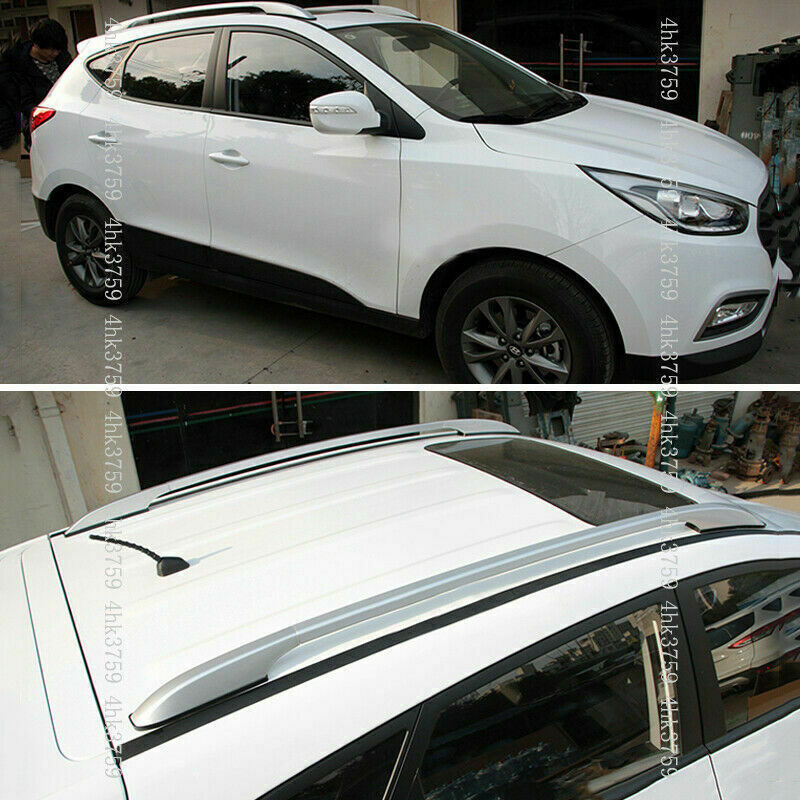 Silver Top Roof Side Rails Rack Cargo Luggage Accessories for Tucson IX35 12-15