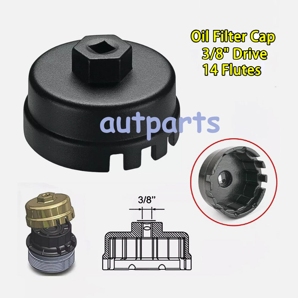 for Toyota for Lexus 64MM 14 Flutes Oil Filter Cap Wrench Cup Socket Remover Tool