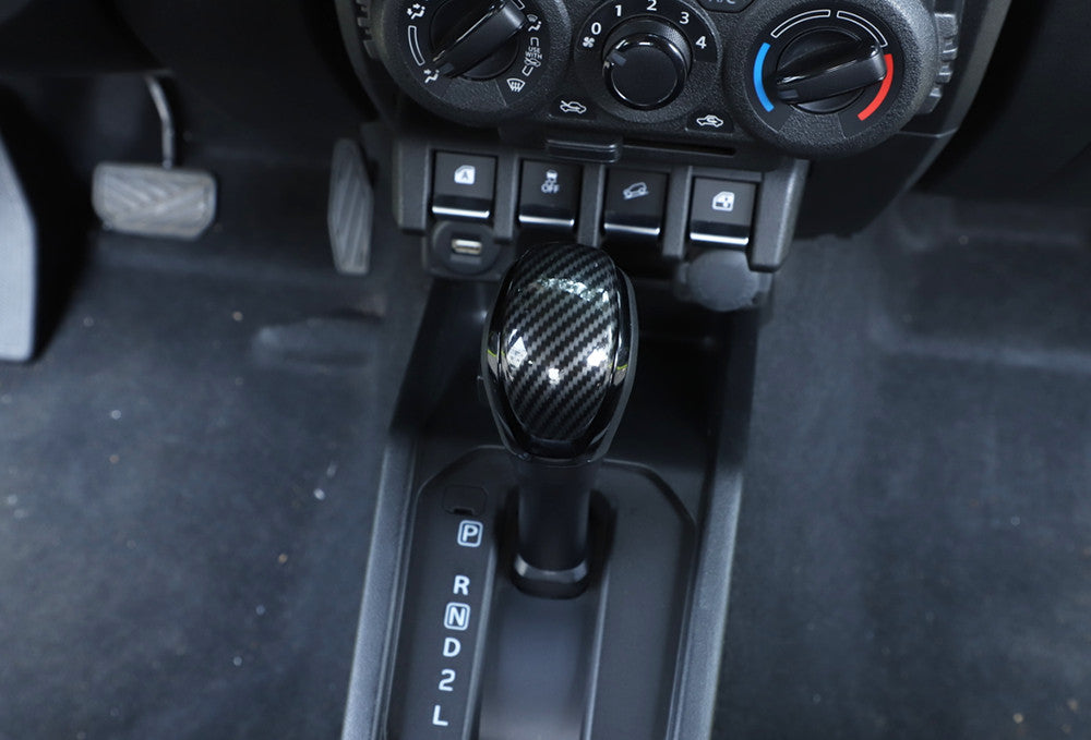 for Suzuki for Jimny 2019-2022 Interior Gear Shift Knob Cover Trim ABS Carbon Fiber
