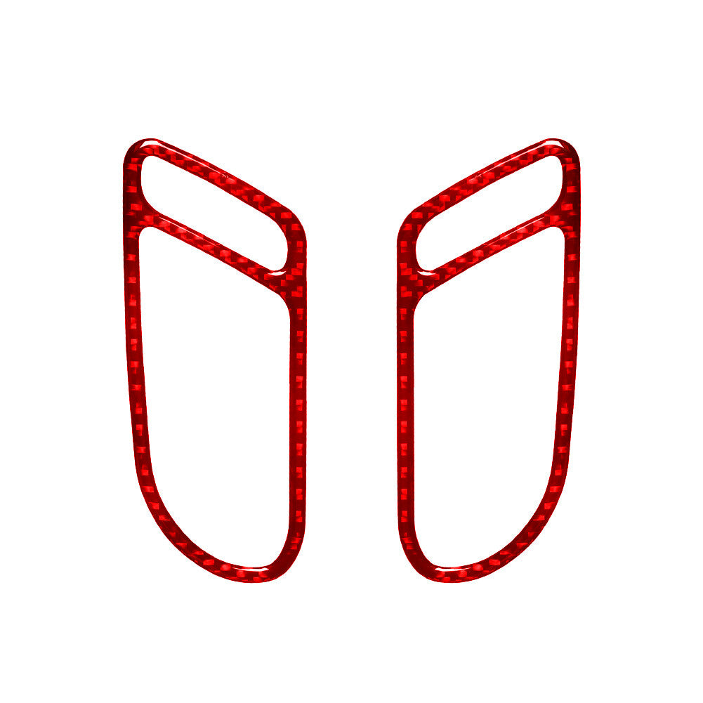 Red Carbon Fiber Front Door Handle Frame Trim for Volkswagen for Tiguan 2013-2017