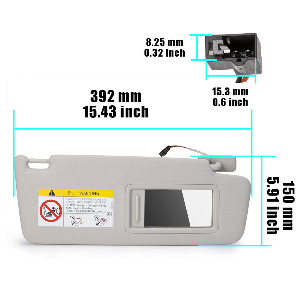 1PC Right Sun Visor Makeup Mirror for VW for Golf for Jetta MK7 T-Cross for Passat B8 CC