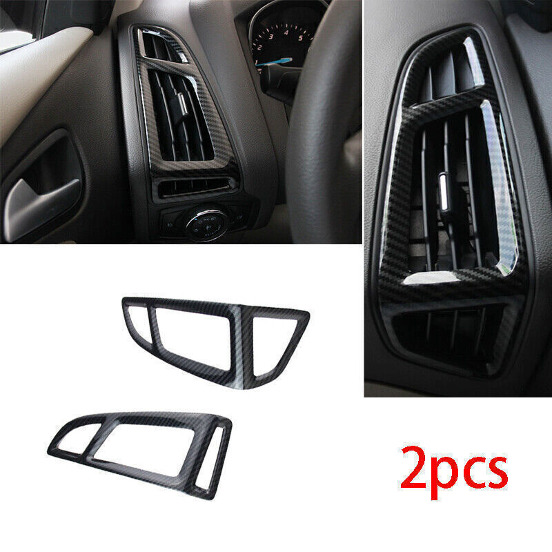 for Ford Focus ST RS 2012-2018 2P Carbon Fiber Console LR Air Outlet Vent Trims