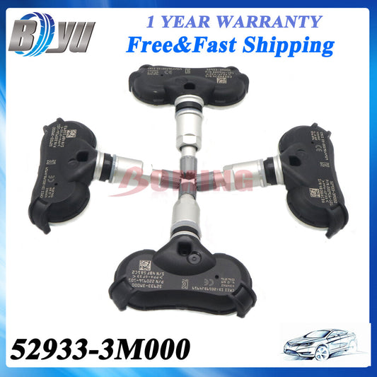 4PCS Tire Pressure Sensor 52933-3M000 for Hyundai Equus iX35 for Kia Sportage TPMS