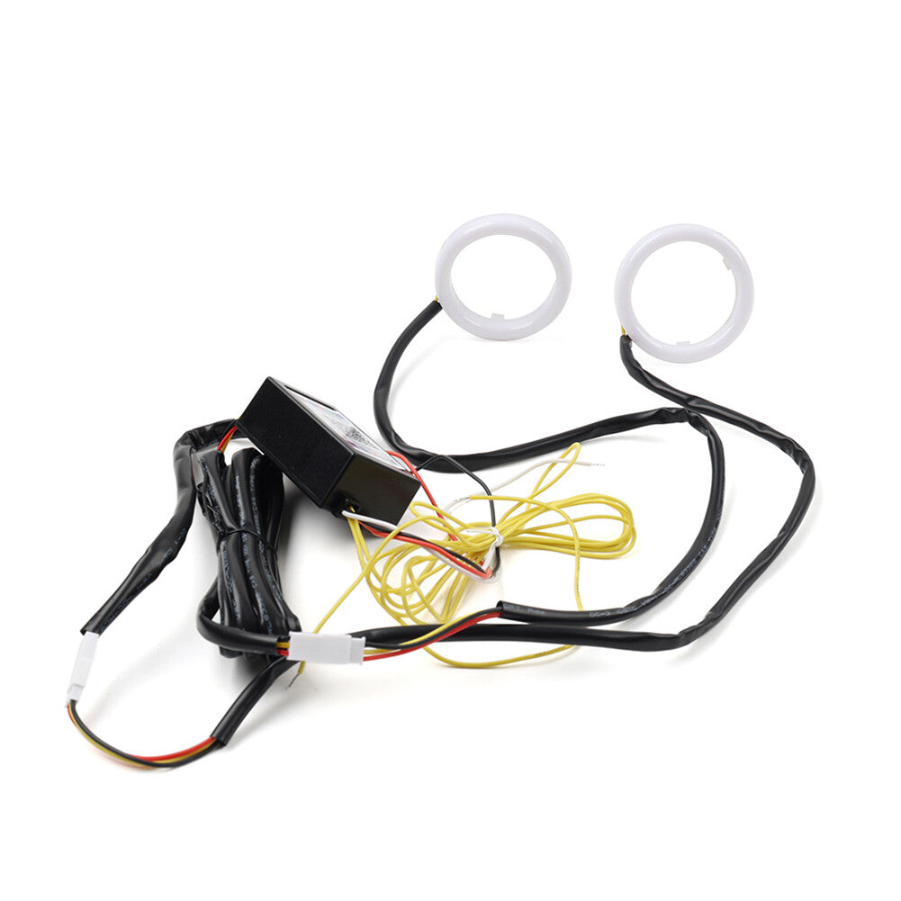 Phone Control Angel Eye Lights Halo Ring Headlight DRL Retrofit RGB