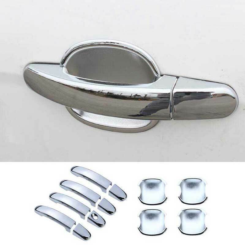 Chrome Side Door Handle Bowl Cover Trims 12X Fit for Ford Escape Kuga 2013-2019