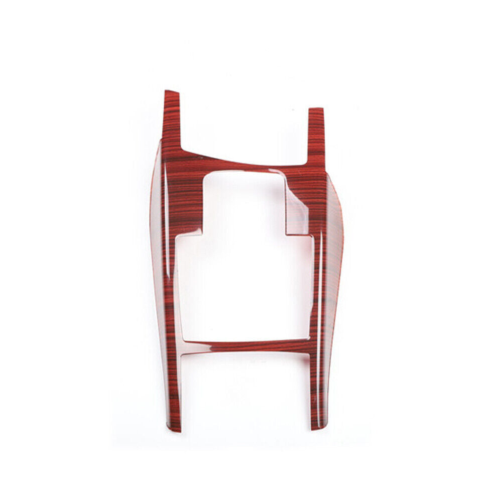 Inner Console Gear Shift Frame Cover Trim 1PCS for Audi A6L 2005-2011 Red Wood