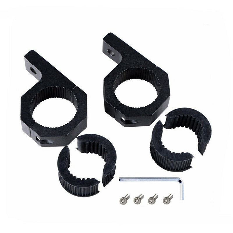 Pair Car Tube Clamp Mount Bracket LED Light Bar Lamp Tube Clamp Roll Cage Holder