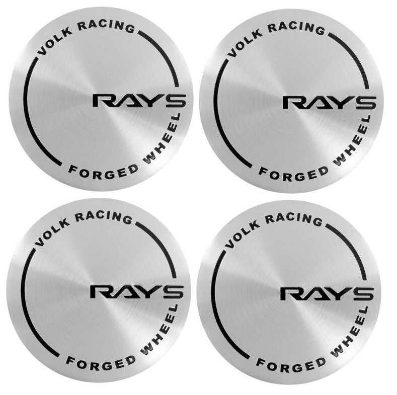 Silver 4x56 mm Volk racing wheel center sticker, hub sticker, rim sticker, logo