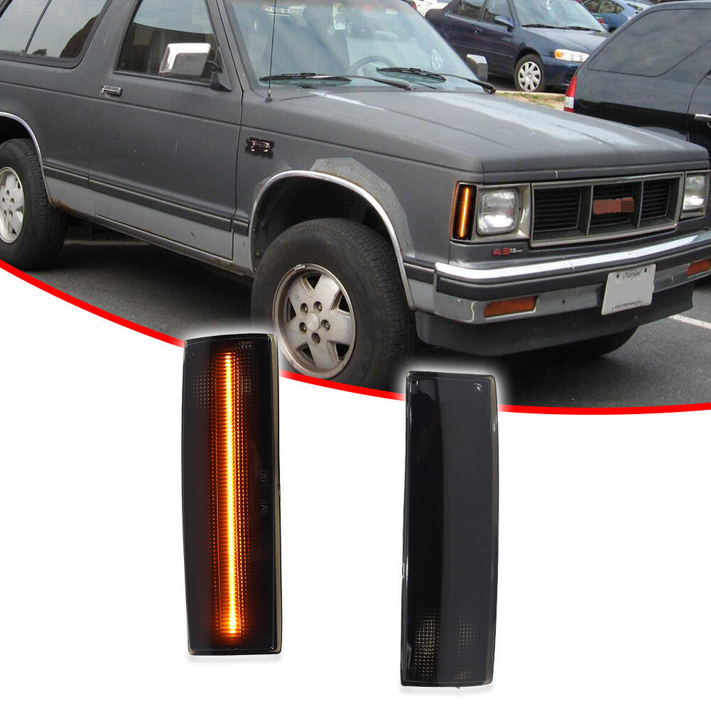 Smoked amber side marker lights, a pair for the left and right sides, suitable for Chevrolet for GMC for Oldsmobile .