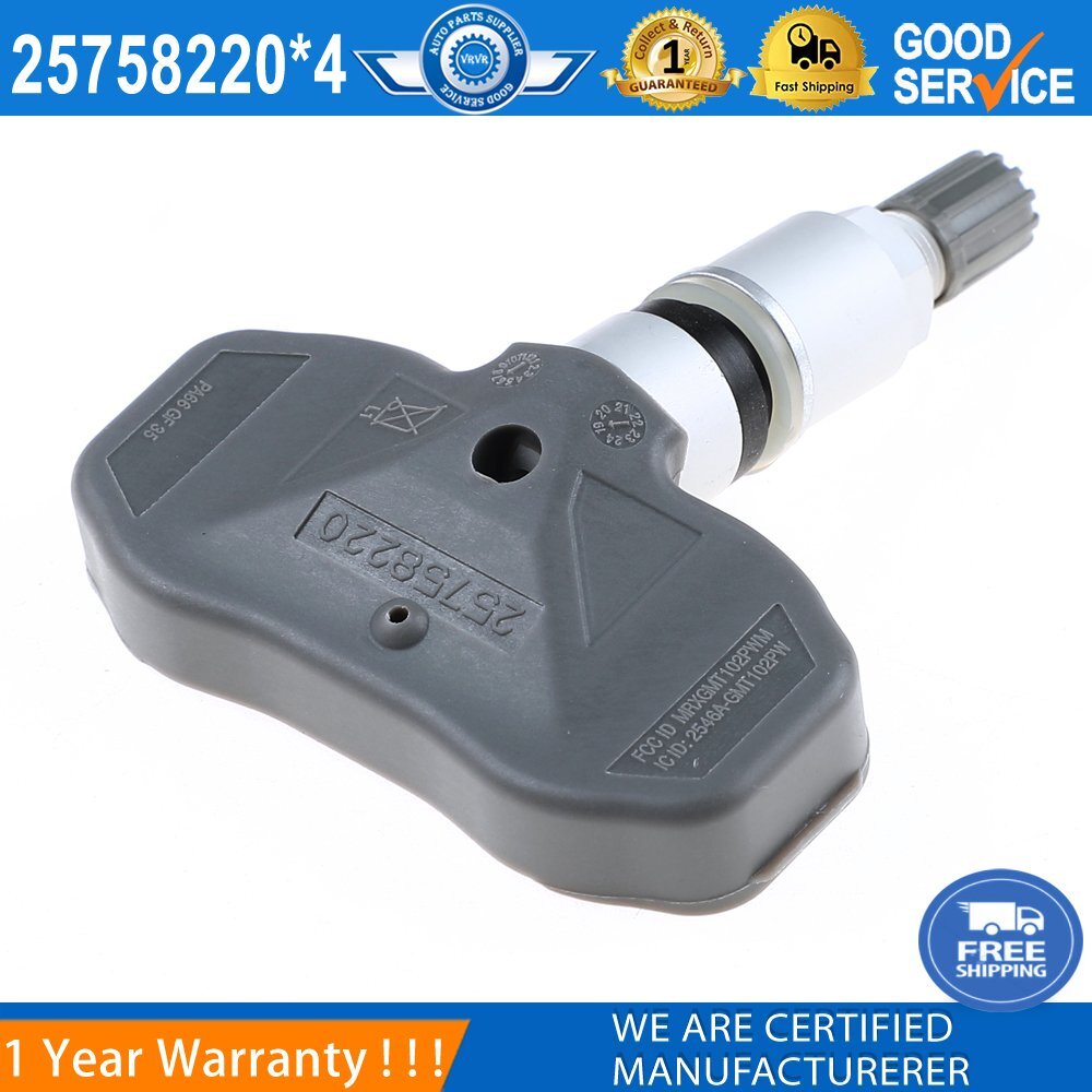 4-pack of Tire Pressure Sensors TPMS 25758220 for Cadillac STS, XLR, and for Chevrolet for Corvette