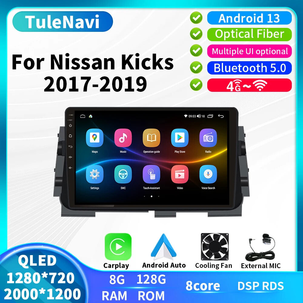 for Nissan Kicks Multimedia Player System DSP Bluetooth GPS Auto Radio Android