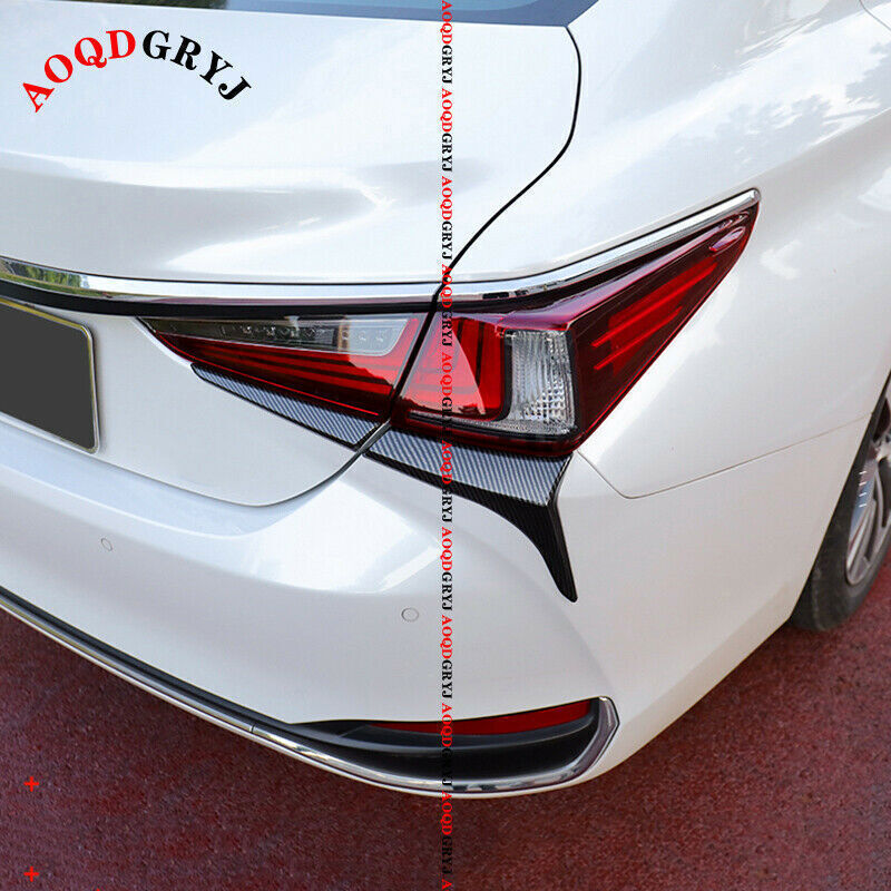 for Lexus ES350 300h 250 19-23 Carbon Look Rear Tail Light Lamp Trim Strips 4PCS
