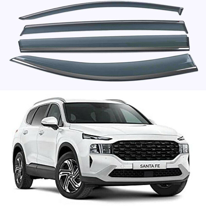 Window Visor Rain Guard Deflector Vent Sun Shade for Hyundai Santa Fe 2019-2021