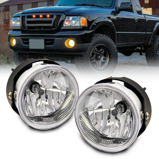 Fog lights compatible with 07-13 for Ford Expedition/08-11 Ranger driving lights with transparent lenses L+R