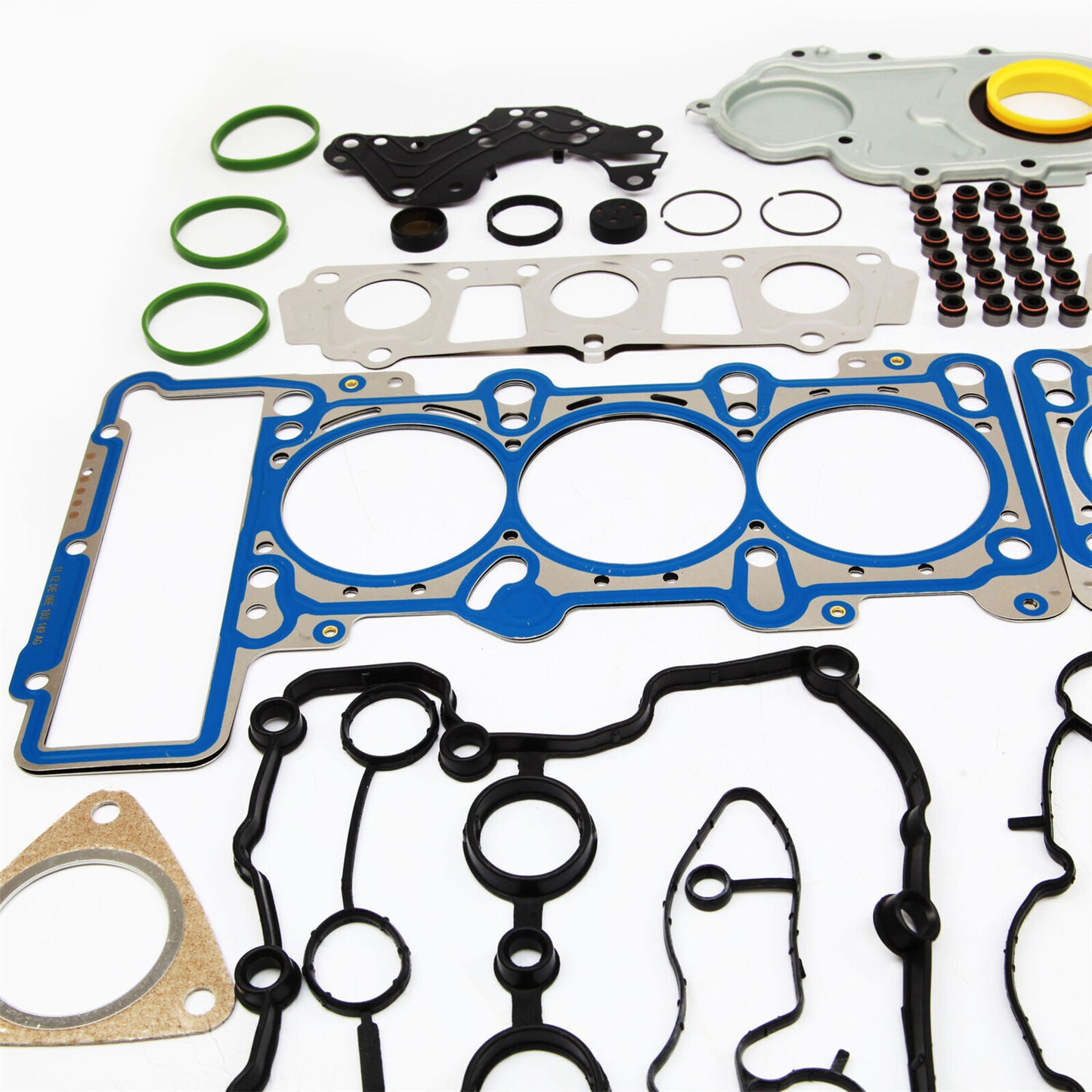 Gaskets Seals Set w/ Engine Cylinder Head Bolt Set 16 Bolts Fit for Audi for VW 3.0L