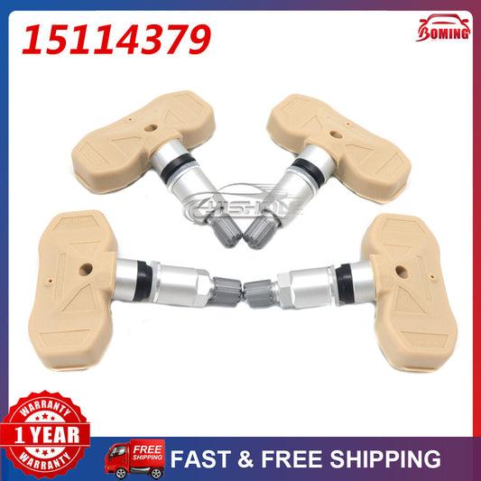 4-piece 15114379 TPMS tire pressure sensors for Chevrolet Tahoe 2005-2006 315MHz.