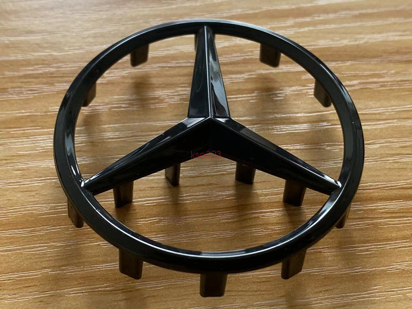 NEW FOR ML GL w/ Pins Glossy Black Star Emblem Badge 57mm AMG