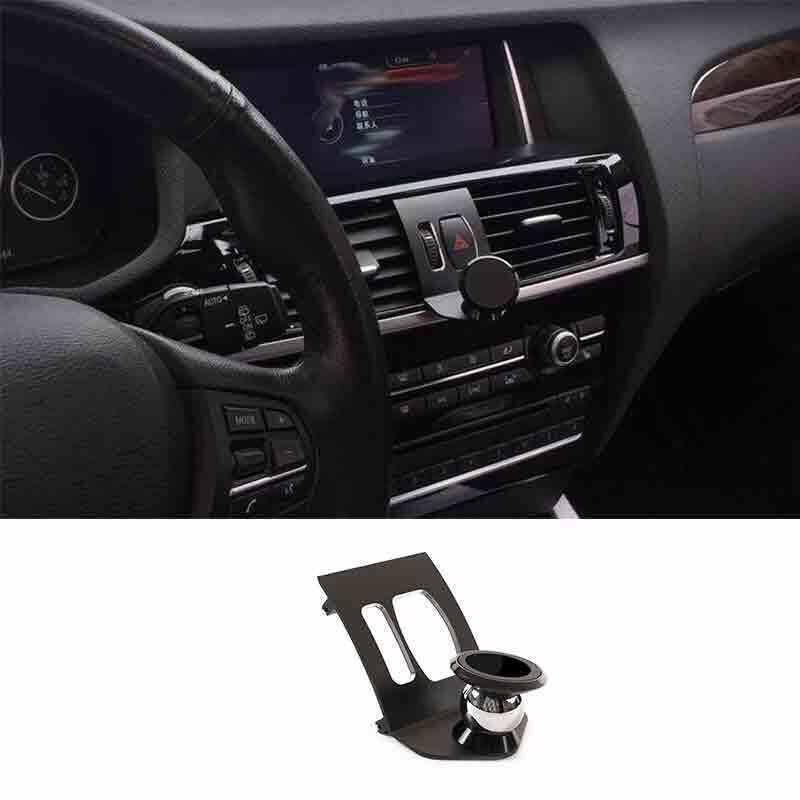 for BMW X3 X4 2011-2017 Black Aluminum Magnetic Mobile Phone Navigation Holder