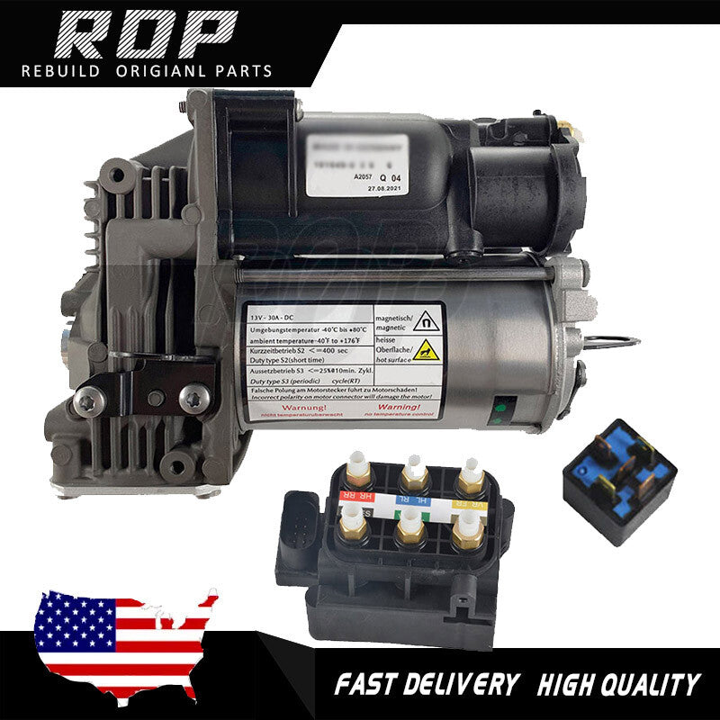 Air Suspension Compressor+Valve Block W/Airmatic for Mercedes W164 GL ML Class