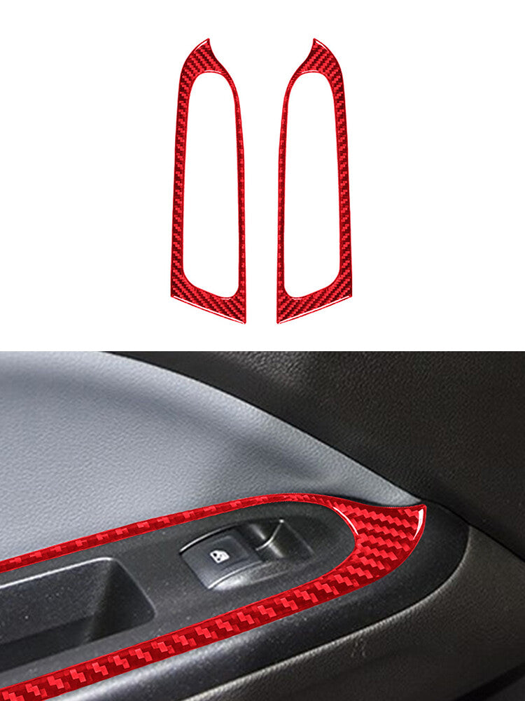2X Rear Window Button Trim Cover for Chevrolet Colorado/ for GMC for Canyon 2015-2022 Red