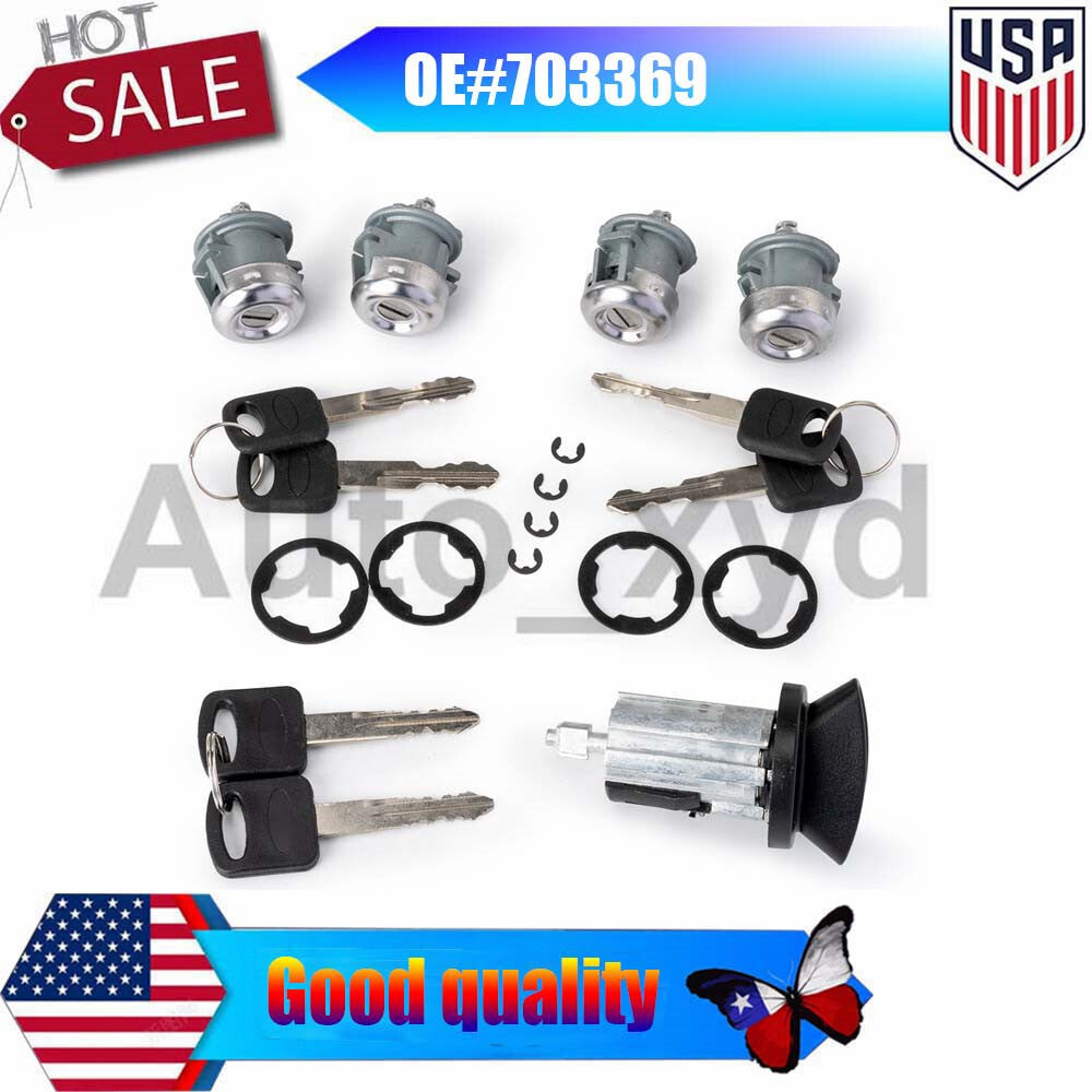 New Ignition Cylinder 4 Door Lock Set 703369 for Ford Econoline Van 1997-2020