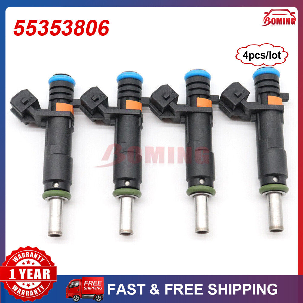 Set of 4 for Chevrolet Trax for Cruze for Vauxhall for Opel Insignia 55353806 Fuel Injector