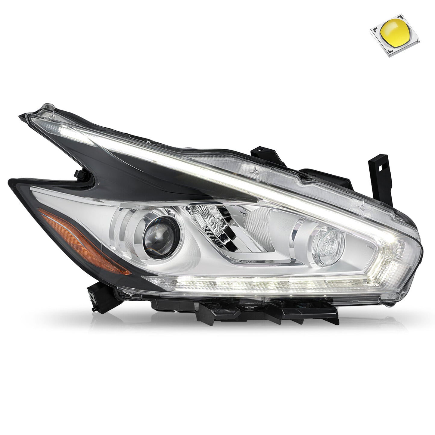 Full LED Right Passenger Headlight Assembly Headlamp For 2015-2018 for Nissan Murano