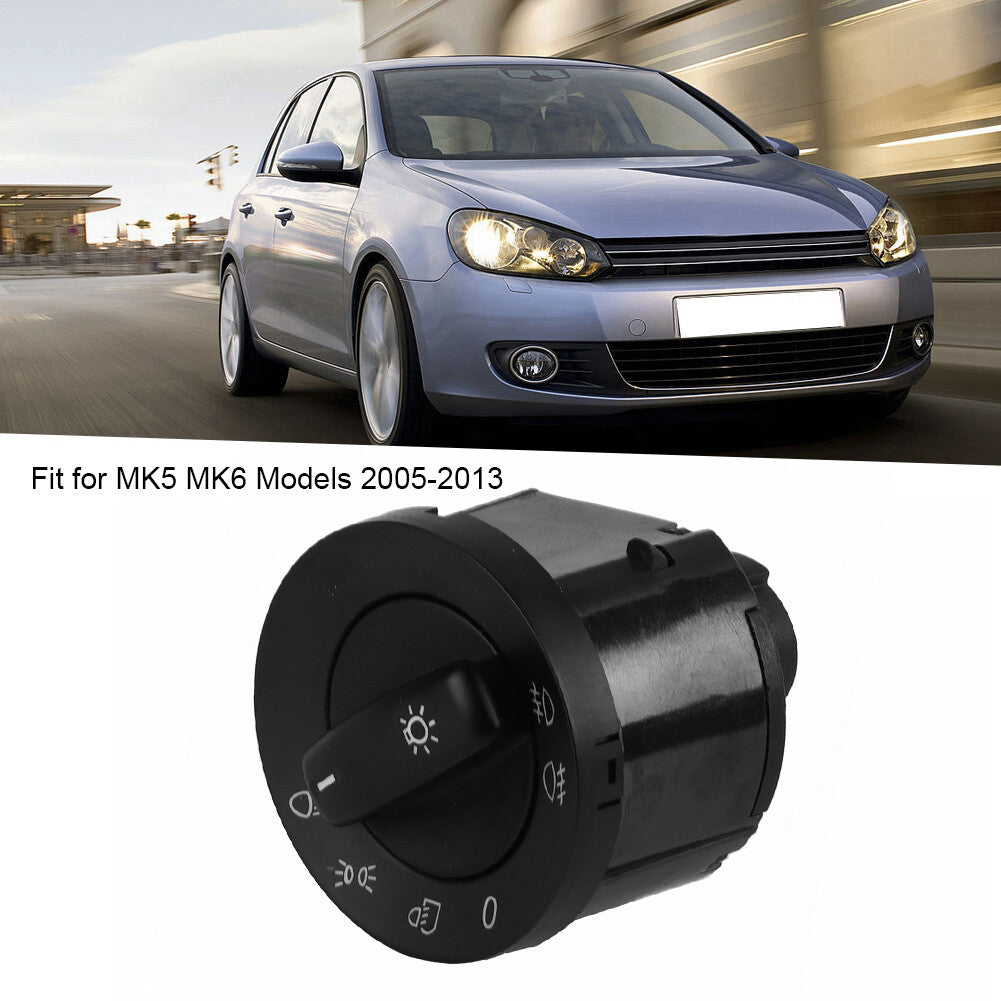 Hot Headlight Lamp Switch 1K0941431N Chromium Black Part For MK5 MK6
