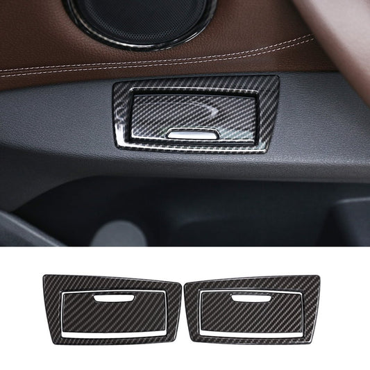 Carbon Fiber ABS Rear Door Ashtray Decorative Cover Fit for BMW X1 F48 2016-2021