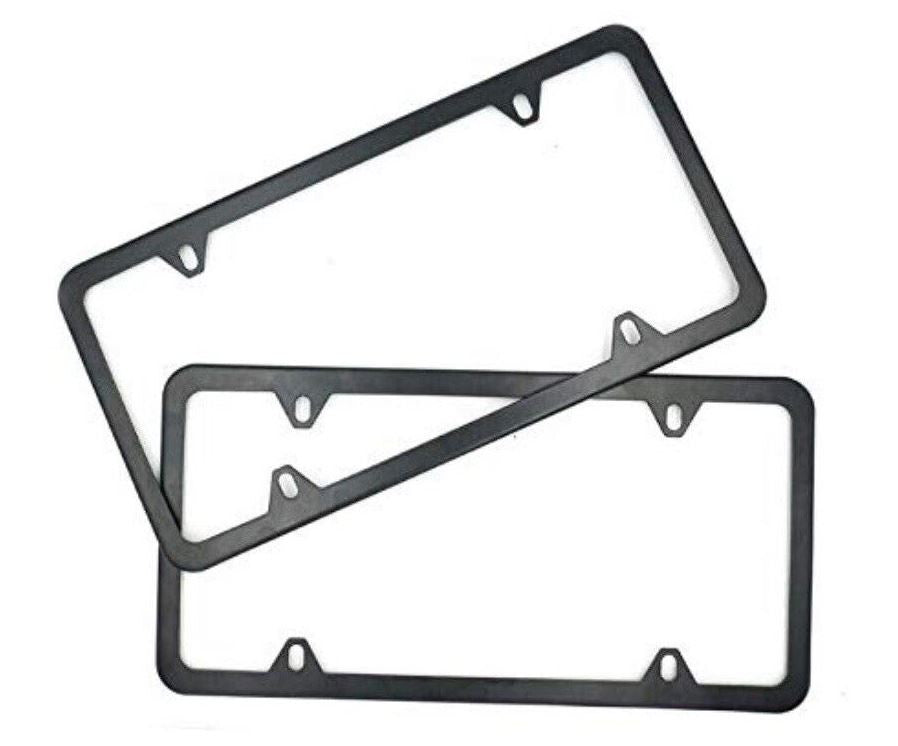 Car license plate frame cover cap, trunk ultra-thin metallic black, suitable  for ford