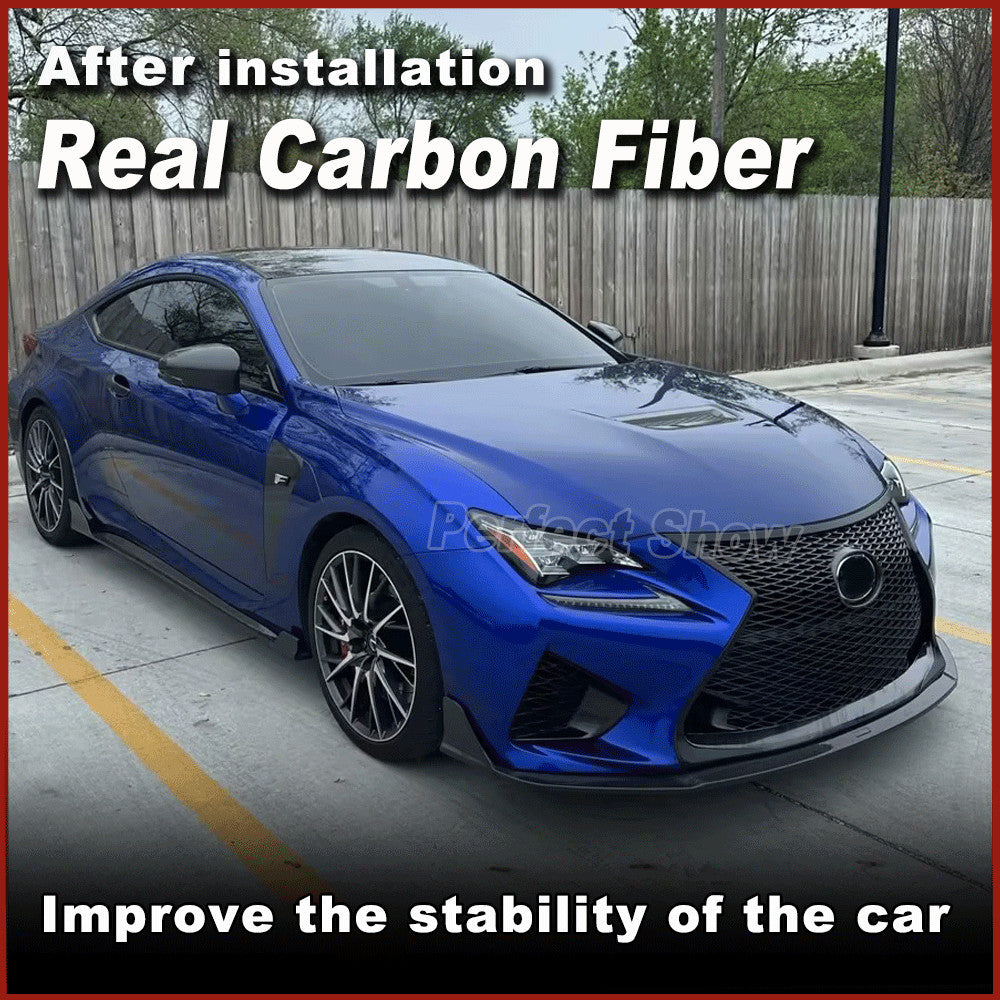 Fit for Lexus RC F Coupe 2015-2018 REAL Carbon Fiber Front Bumper Lip Spoiler