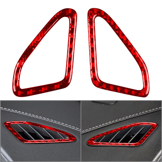 Carbon Fiber Dashboard Air Vent Outlet Cover for Cadillac ATS ATS-L 2013-2019