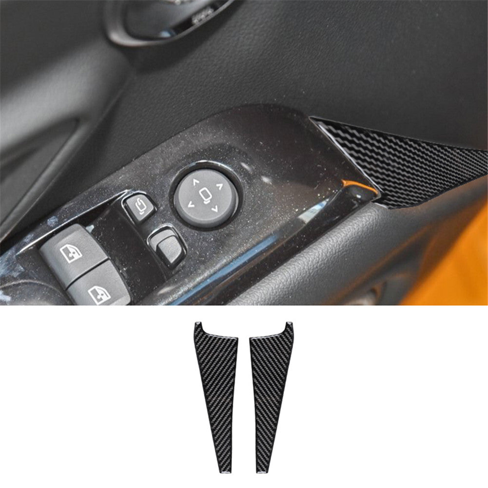 2x Carbon Fiber Interior Door Armrest Trim Panel for Toyota Supra A90 2019-2022