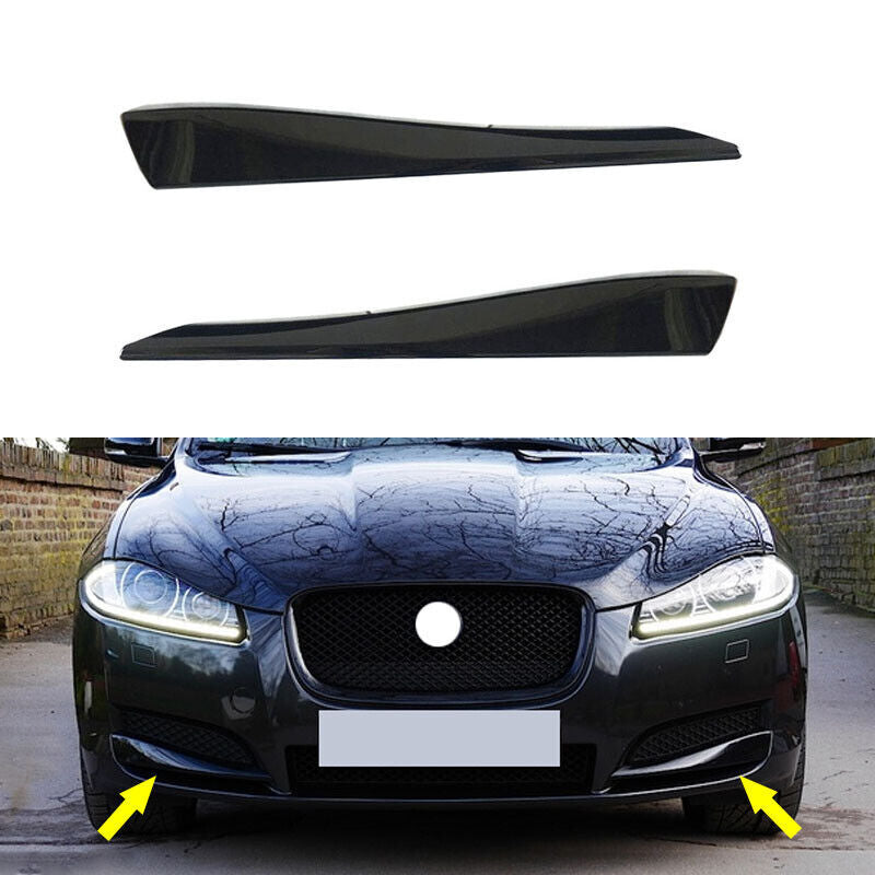 Pair Front Bumper Side Grille Black Insert Cover Trim Fit for Jaguar XF 12-2015