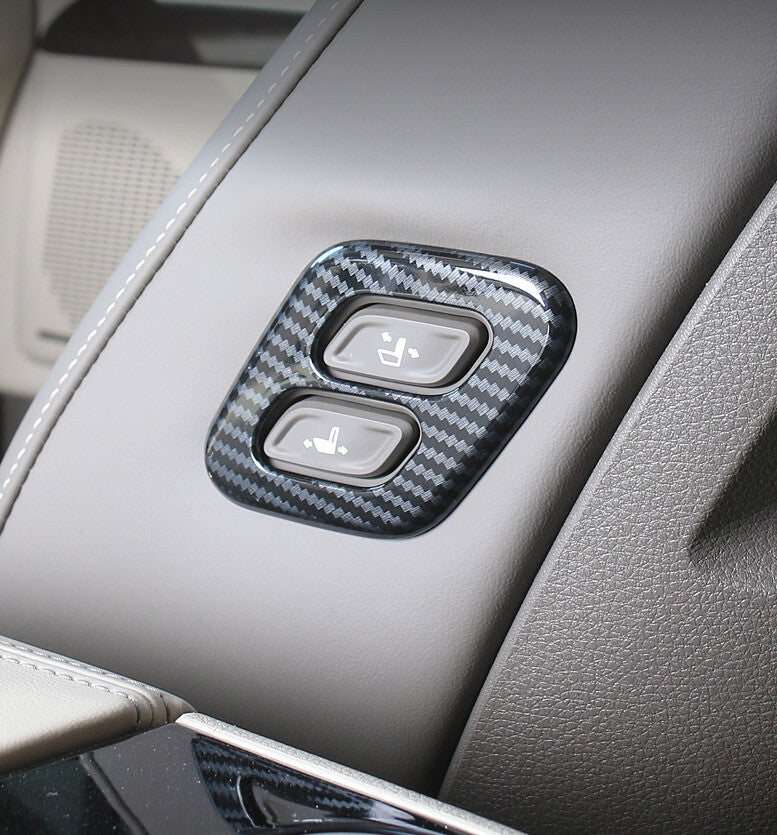 for Seat Adjustment Button Frame Cover Trim for Kia Carnival 22-2023 Carbon Fiber